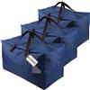 iwill CREATE PRO Confezione da 3 borse grandi da 100 l per riporre indumenti e biancheria da letto, con manici per il trasporto, borsone da viaggio, borsa grande per viaggi in camper, borse per