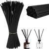 MENUY 30 cm, colore nero, set di 100 bastoncini profumati per ambienti extra lunghi, per diffusori, profumatori per ambienti e decorazioni, bastoncini per profumi, per soggiorno, ufficio e bagno (30 cm x 3