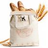 jimruirog Tela Cerata per Pane Riutilizzabile, Sacchetto Pane cera D'api Lavabile, Sacchetti Pane, 43×33 cm con Manici, Conservazione, per Pane a Lievitazione, Fatto in Casa e Spesa