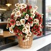LEIMEND 8 Pezzi Mazzi di Fiori Finti da Esterno in Seta e Plastica