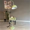 bamyum Gorkiede Lampada da Terra in Metallo, Lampada da Terra per Soggiorno, Camera da Letto, Camera dei Bambini con Attacco E27, Larghezza 30 cm, Paralume Regolabile, Verde Menta