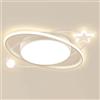 AoLa Moderna Plafoniera LED Paralume Acrilico 3 Temperature di Colore Plafoniera in Metallo Lampadario Rotondo per la Camera da Letto Lampada Decorativa a Stella Creativa per Soggiorno 56W/50CM