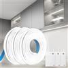BRIMETI Striscia LED a Batteria COB 2M Pile per Cucina Senza Fili 3000K | Adesiva Light Strip per Cucina Nastro 8mm Luce Sottopensile Luminosa Interno 5V Luci Autoadesiva Senza Presa 320LEDs/M 3Pcs