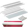 Fhuller Scolapiatti Incasso Acciaio Inox (NO Cromato o Verniciato Grigio) PENSILE 90 INTERNO 86,4 Misura Scolapiatti 85,6-701/90 XP2 Griglia Portapiatti+Bicchieri + 4 Staffe + Vaschetta