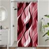 Uiiooazy Tenda da Doccia Antimuffa 90x180cm Rossi Righe Borgogna Sfumata