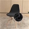 FANSU Coprisedie con Schienale 1/2/4/6 Pezzi Elasticizzato, Velluto Nordico Ufficio Coprisedia con Gambe Fodere Coprisedia Sala da Pranzo Coprisedia per Soggiorno Cucina (Nero,4 Pezzi)