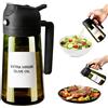 JIMYIU Bottiglia spray 2 in 1 in vetro per olio d'oliva, 470 ml, per alimenti, per friggitrice ad aria calda, insalata, arrostire, barbecue e cuocere, utensile da cucina, colore Versione oscurante
