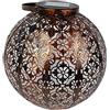 jojomis Lanterna solare decorativa per esterni, impermeabile, luce a LED, in metallo, decorazione da giardino, rame, 21,5 x 21,5 x 23 cm