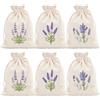 VPB 6 Pezzi Sacchetti Lavanda,Sacchettini per lavanda vuoti con coulisse,sacchetti di lavanda per spezie ed erbe,per auto guardaroba armadi,uffici,aule