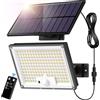 SIGRILL Faretti Solari a LED da Esterno, 172 LED Luce Solare LED Esterno con Sensore di Movimento, IP65 Impermeabile Luci Solari da Esterno con Telecomando, Lampade Solari
