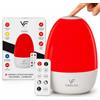 VERLSA Lampada Luce Rossa Notturna Melatonina, 2 Modalità di Illuminazione, Luce Rossa 670nm + Luce Neutra 4000K, 0% Luce Blu, Flicker-Free, Lampada da Comodino Ricaricabile con Telecomando e Timer
