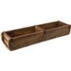 Novaliv Scatola di legno vintage, 58 x 15 x 10 cm, vecchia forma di mattoni in legno, grande, a due camere, multiuso in legno riciclato, ogni forma è un pezzo unico