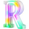 Nordstylee Luci a LED illuminate, lettere al neon per parete, per festa di compleanno, Natale, decorazione di nozze, lettere colorate (R)