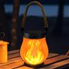 YOUYIKE Lanterne Solari da Esterno Fiamma, Resistente Alle Intemperie Luci da Giardino Terra Tavolo Appendere Esterno con Sensore, Halloween Natale Decorazioni Casa Illuminazione (1pcs)