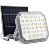 081 Store - Faretti Solari a LED da Esterno 100W con Pannello Solare, Lampada Solare da Esterno Ricaricabile USB Type-C, 3 Temperature Colore 3000K/4500K/8000K, Power Bank