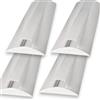Jandei - 4 x 1 metro di profili in alluminio a forma di curva per strisce LED, diffusore semitrasparente, tappi finali. Installazione a parete, soffitto, mobili - 52 mm di larghezza x 7,5 mm di