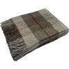 Alpenwolle Coperta di lana, 140 x 200 cm, Nuova Zelanda, 100% lana dalla Nuova Zelanda, plaid con frange (a righe rosse)