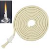 VCRANONR Stoppino per Lampada a Olio Stoppino Rotondo Intrecciato Stretto Stoppino in Fibra di Vetro Rotondo Stoppino di Ricambio Cotone con Inserto in Ceramica per Lanterne Fiaccole Candele, 7MM*2M