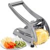 QinyOulhause Taglia Patatine Taglia Patate in acciaio inox Taglierina per Patatine Fritte Tagliapatate Professionale con 2 lame in acciaio inox per tagliare patate, cetrioli,carote e altre verdure e frutta