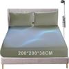 WingFly Lenzuolo di messa a terra conduttivo, Grounding Bed Sheet, Tappetino da terra secondo la norma UE, con 5% fibra d'argento e 95% cotone biologico, per Sonno Migliore Recupero Energetico (200x200cm)