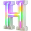 Nordstylee Luci a LED illuminate, lettere al neon per parete, per festa di compleanno, Natale, decorazione di nozze, lettere colorate (H)