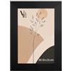 Velora Home&Living VELORA H&L Cornice Foto Nera A5 15 x 21 cm - Cornice in Legno con Plexiglass Trasparente, Portafoto da Parete, Cornice per Poster, Fotografie, Puzzle, Diplomi e Certificati