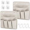Buwexuxo 2 Pezzi Organizzatore Sospeso con Ganci, Scaffale Sospeso da Parete con 5 Tasche, Grande capacità di Archiviazione Sospesa per Camper Campeggio Camera da Letto Corridoio Ufficio