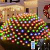 JIMACRO 1.5x1.5M Solare Rete di Luci a Maglia per Esterni, 8 Modalità Rete Luminosa Esterno Natale Collegabile con Telecomando & Timer, Tende Decorazione di Rete Luci per Balcone Giardino Soffitto