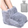 YANGUN Scaldapiedi, 1L Scaldapiedi Borsa Acqua Calda, Scalda Piedi non Elettrico, Morbido Scaldapiedi Peluche, Sfoderabile e Lavabile Scaldapiedi per Uomo e Donna