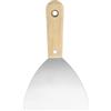sourcing map Coltello da stucco in acciaio al carbonio da 12,7 cm, manico in legno per stendere cartongesso flessibile, raschietto per carta da parati, tappezzeria, raschiatura