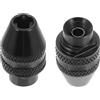 BCOATH 2 Pezzi Mandrino per Trapano senza Chiave a Tre Artigli | Adattatore Mini per Elettroutensile Rotativo, Lega Nera, Installazione e Rimozione Facili, 0,4-3,2mm