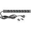 Adam Hall Cables Adam Hall 19 Parts 87471 USB - Ciabatta da 19" a 8 prese con interruttore e 2 prese di ricarica USB