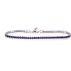 Remo Gammella Bracciale Uomo Donna Tennis Argento 925 con Zirconi - Dimensioni 2 mm - Misura regolabile da 17 a 20 cm - Colore a scelta (Oro Bianco/Zirconi Viola)