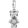 GNOCE Piccolo orso ciondolo Charm argento Sterling Dangle Charm Fit Bracciale/Collana per le donne ragazze moglie figlia