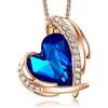 CDE Collana Delle Donna Cuore, Oro Rosa Birthstone Gioielli Donna Regali di Festa Della Mamma Lei Moglie Fidanzata Regalo Compleanno Anniversario San Valentino Natale
