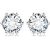 JewelryPalace Orecchini a Bottone Donna Argento 925 con Creato Moissanite, Piercing a Lobo con Pietra a Taglio Rotondo, Solitario in Tre Ori Set Gioielli