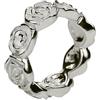 SILBERMOOS anello da donna rosa fiore petali bocciolo sabbiato lucido argento Sterling 925