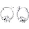 Midir&Etain Orecchini koala in argento 925 orecchini a cerchio animali carini ipoallergenici orecchini orso koala gioielli koala regali per donne ragazze fidanzata argento sterling, Argento sterling