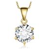 JewelryPalace 0.5-3ct Collana Solitario Donna Argento 925 con Creato Moissanite, Collana Ciondolo Pietra a Taglio Rotondo con Catena Veneziana Maglia 45cm, Collane Pendenti Tre Ori Set Gioielli Donna