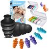 wayersen Tappi per le orecchie in silicone per dormire con cancellazione del rumore, 10 paia, riutilizzabili, 33 dB