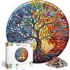 WOODBESTS Puzzle da 1000 pezzi, per adulti, puzzle 3D, rotondo, 67,5 x 67,5 cm, difficile puzzle per adulti, puzzle creativo per famiglia e amici (albero della vita)