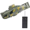 RiToEasysports Sottomarino telecomandato a 6 canali Sottomarino RC Sottomarino elettrico Barca sommergibile per ragazzi e ragazze (Verde) Modello giocattolo Giocattolo modello