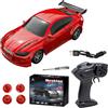 KBIBCK Macchina Telecomandata per Bambini, 1:64 RC Drift Car, 4WD Macchine Telecomandate, Radiocomandata Auto con Blocchi Stradali, Regali Giocattoli per Ragazzi Bambini, Nero (Viola)