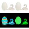 LMJOPYQ 2 serpente 3D nell'uovo, animali 3D luminosi mobili, serpente stampato 3D, peluche che si illumina alla notte, arcobaleno e verde, set con due uova (30 cm)