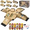 iPalamila Set da skateboard 6 in 1, con 6 rampe e 6 mini dita, ideale per gli appassionati di skateboard, bambini e principianti per praticare trucchi e divertirsi.