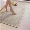 Cheerx Tappeto Bagno 45x70cm, Tappetino Tessuto a Colori Misti, Tappeti in Gomma Antiscivolo Assorbente, Soffice Tappetini Doccia, Lavabile in Lavatrice, Adatto per Doccia, Bagno, Beige