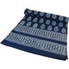 GURU SHOP Guru-Shop, copriletto realizzato con block printing, telo etnico da parete lavorato a mano, utilizzabile come copriletto e copridivano, Cotone, Indigo Federn, Single 150*200 cm