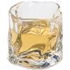 HUMOCHUSON Tazze In Porcellana Confezione Da 4 Bicchierini Twist In Vetro Irregolari Per Whisky, Adatti Per Dessert Al Caffè E Latte