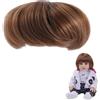 arricraft bambola parrucca costume, bianco Platsic bambola parrucca capelli fatti a mano sostituzione capelli parrucca capelli ricci perfetti per fai da te BJD produzioni 2.36x2 pollici