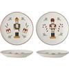 Bloomingville Set 2 Piatti da tavola Jolly con decorazione Soldatino Schiaccianoci Natale in gres Ø16 cm